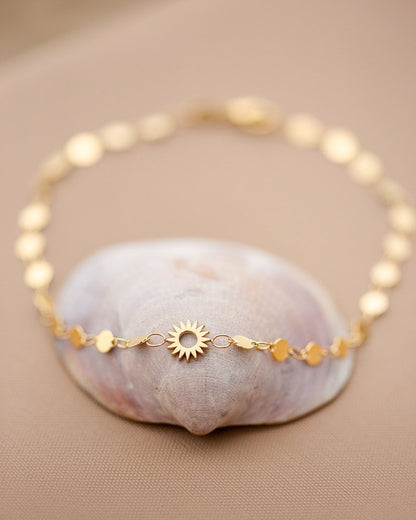 Sunny Side Up Anklet Gold
