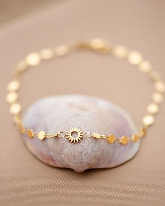 Sunny Side Up Anklet Gold