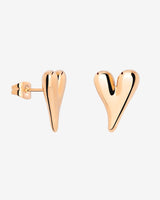 Flowy Heart Studs Small Roségold