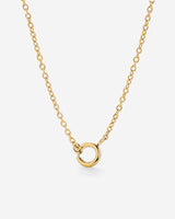 Classic Chain Charm Necklace Gold