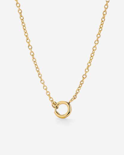 Classic Chain Charm Necklace Gold