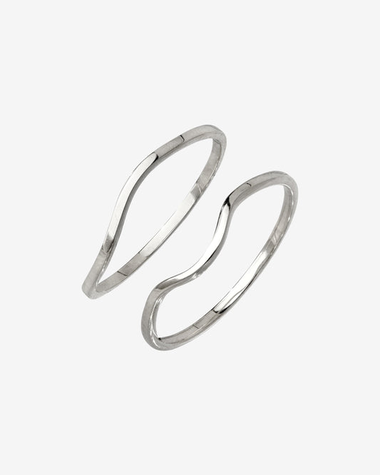 Skinny Dip Ring Duo Silber