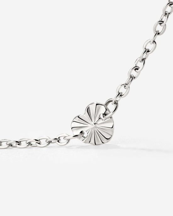 Glass Heart Necklace Silber