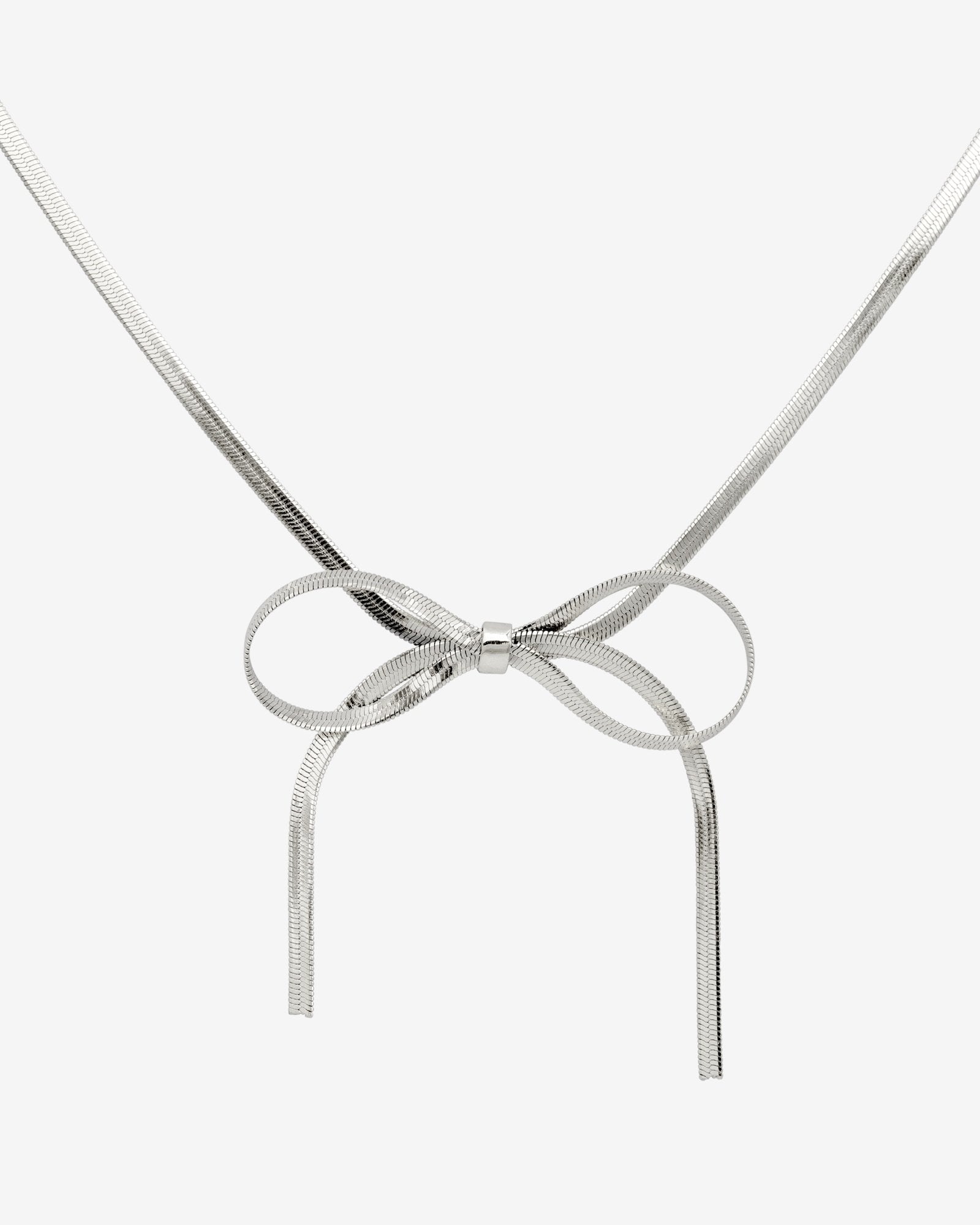 Sweet Bow Necklace Silber