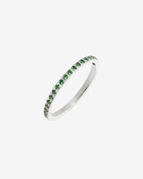 Green Sparkle Ring Silber