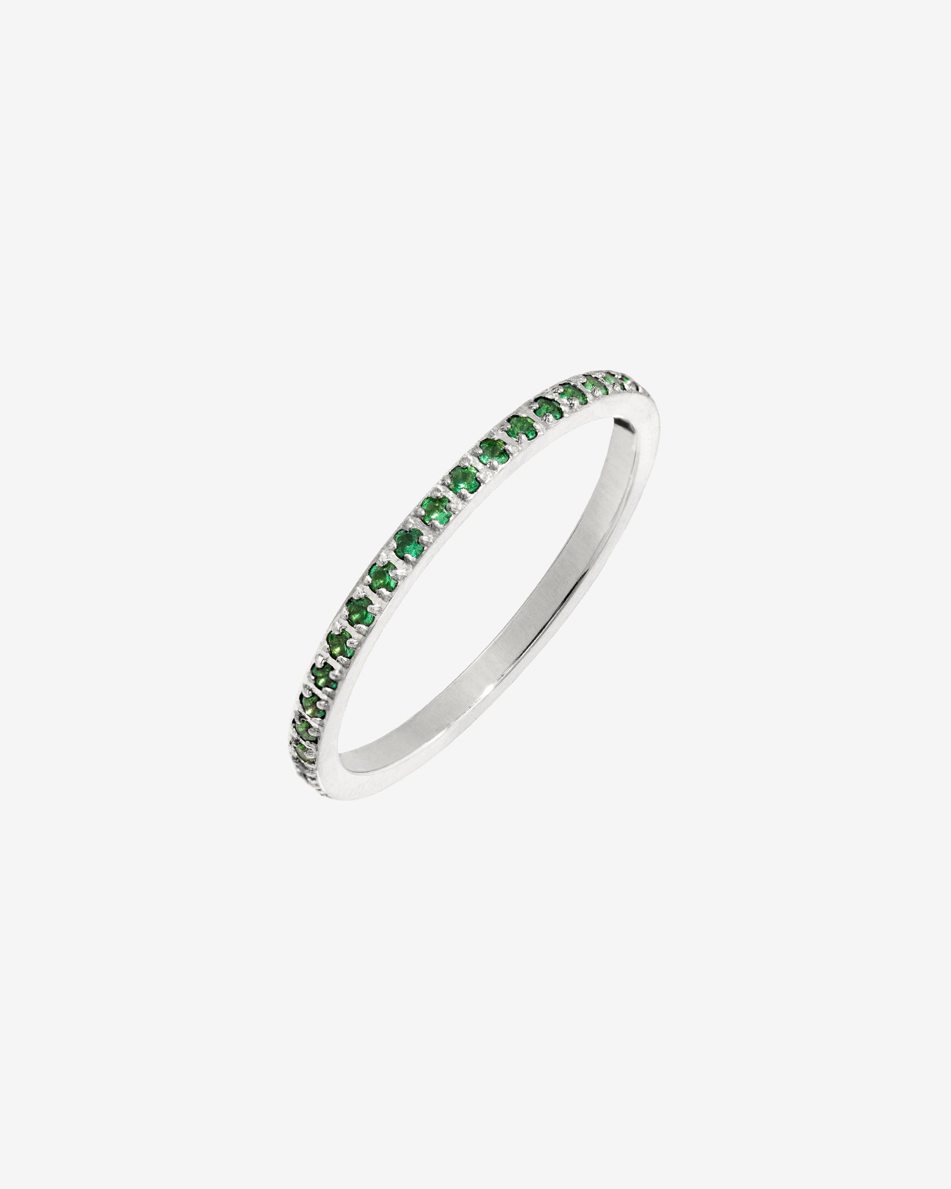 Green Sparkle Ring Silber