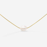 Minimalist Pearl Choker Gold