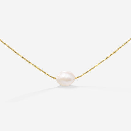 Minimalist Pearl Choker Gold