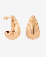 Textured Droplet Studs Large Roségold