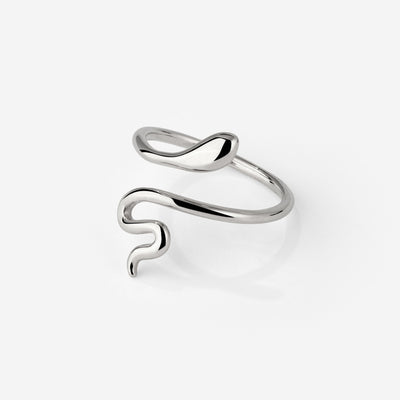 Slim Snake Ring Silber