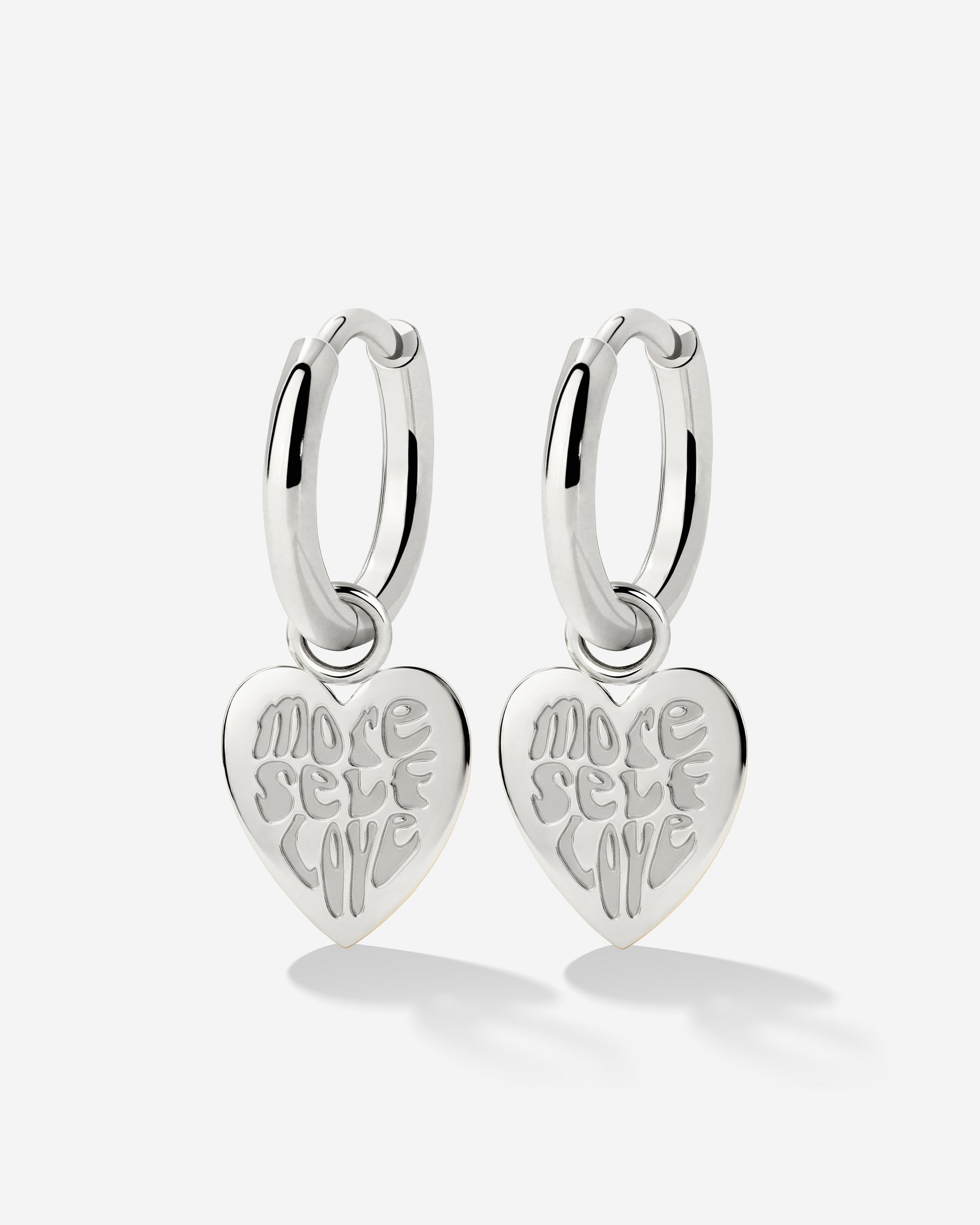 More Self-Love Hoop Set Small Silber