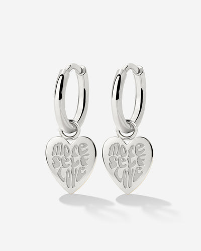 More Self-Love Hoop Set Small Silber