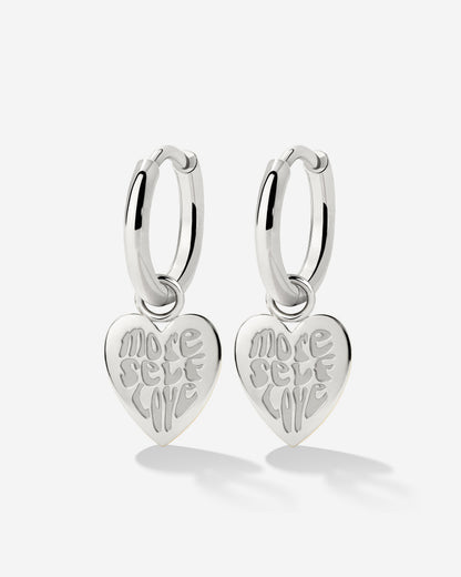 More Self-Love Hoop Set Small Silber