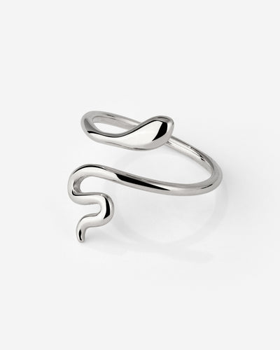 Slim Snake Ring Silber