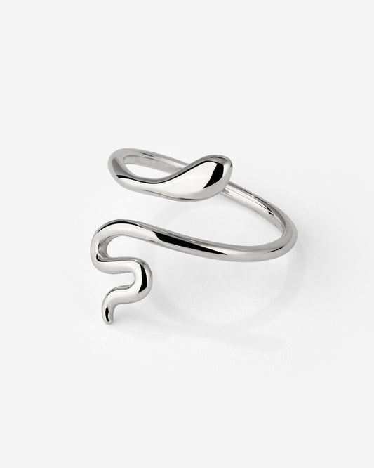 Slim Snake Ring Silber