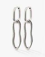 Blending Shapes Oval Hoop Set Baby Silber