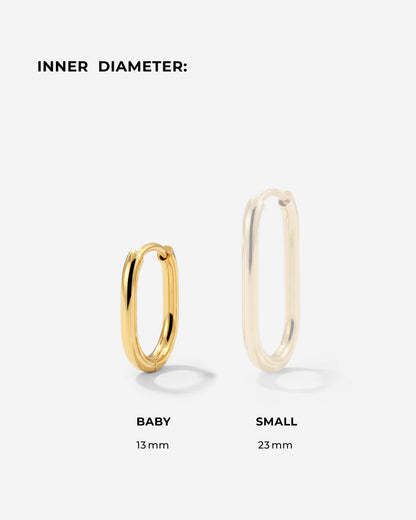 Oval Hoops Baby Roségold