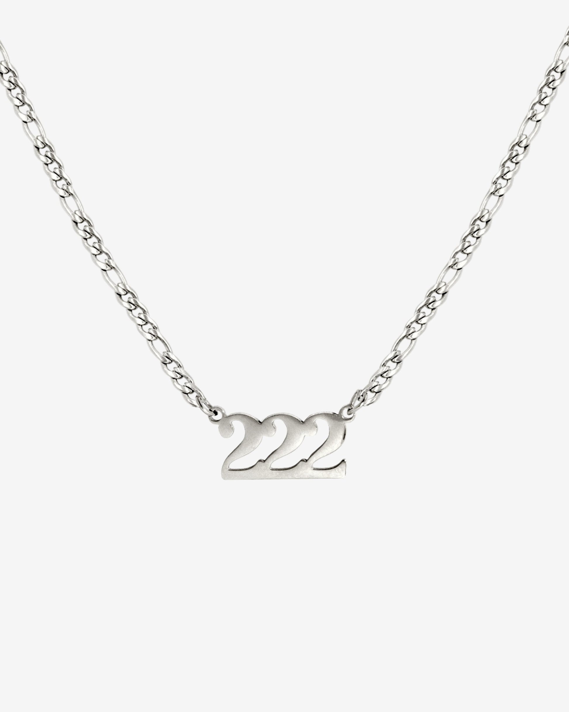 Angel Number Necklace Silber