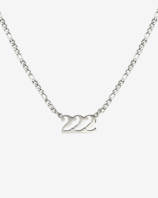 Angel Number Necklace Silber