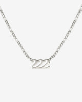 Angel Number Necklace Silber 222