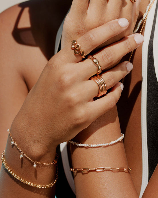 Shiny Pearls Bracelet Roségold