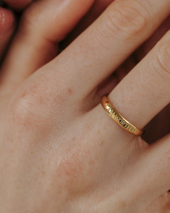 I am worth it Ring Gold