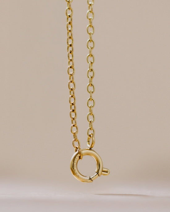 Classic Chain Charm Necklace Silber