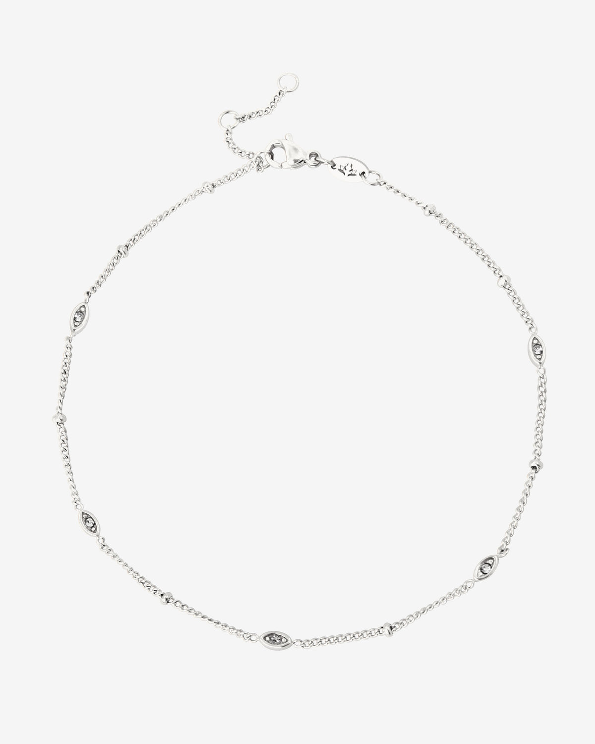 Sparkling Eyes Anklet Silber