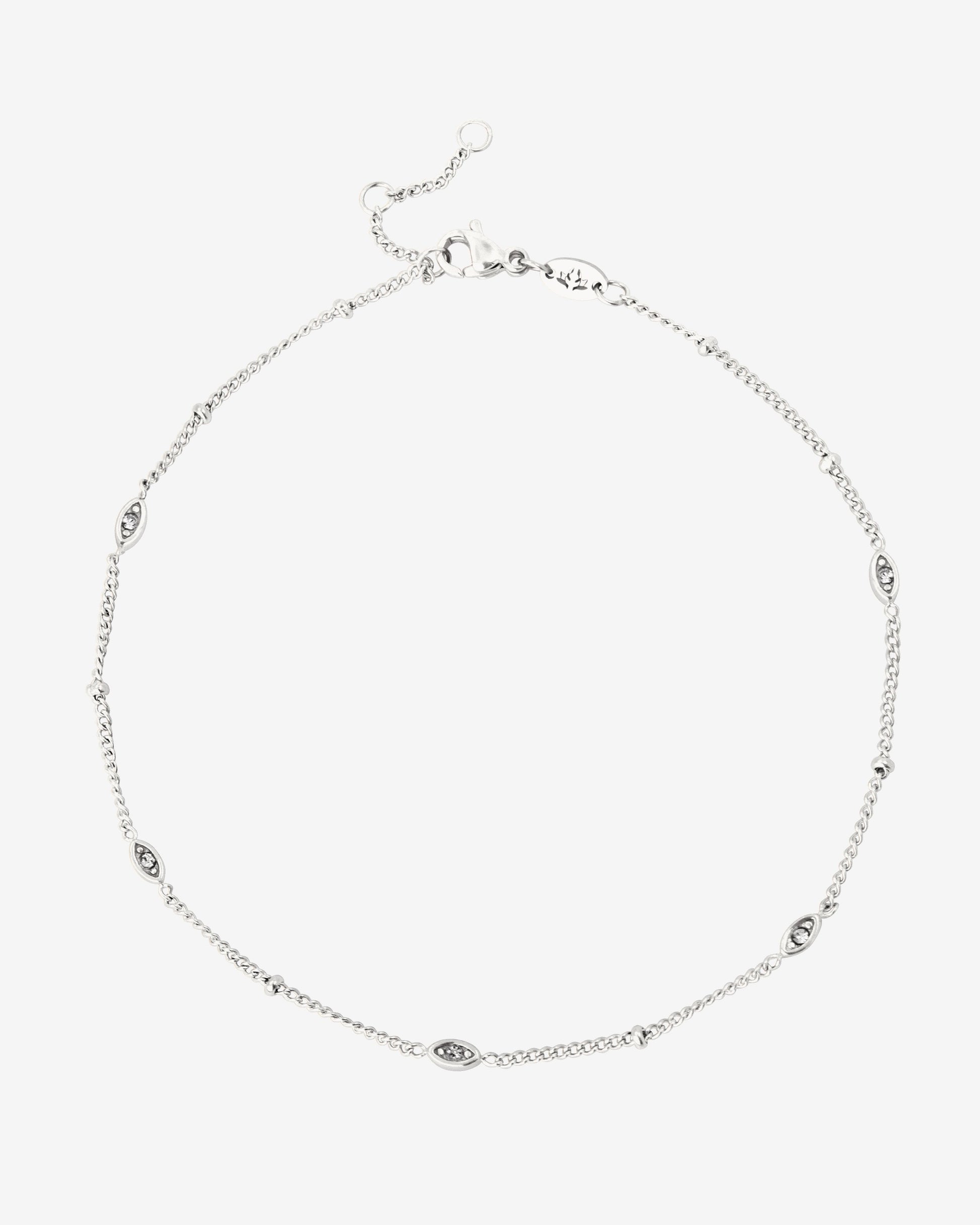 Sparkling Eyes Anklet Silber