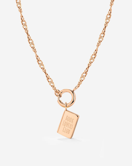 Book Lovers Club Singapore Chain Necklace Set Roségold