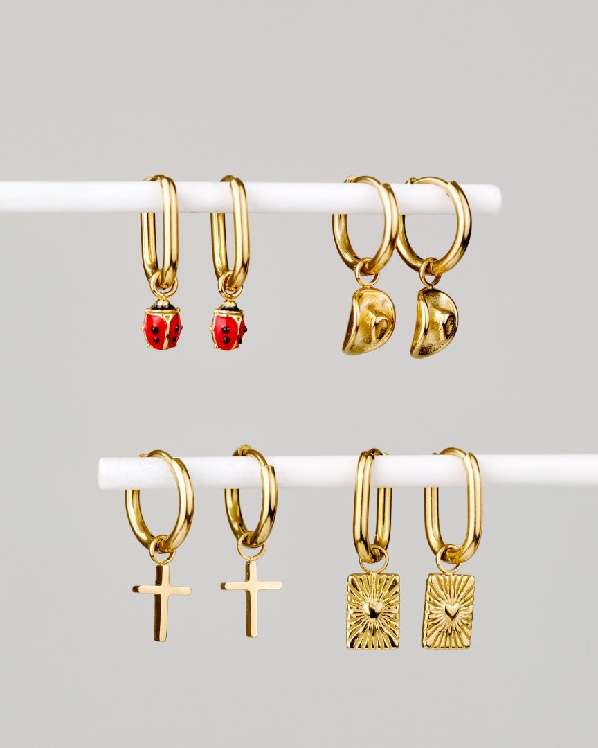 Yeehaw Hoop Set Small Gold