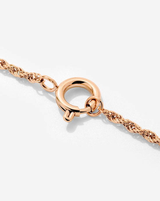 Rope Chain Charm Necklace Roségold