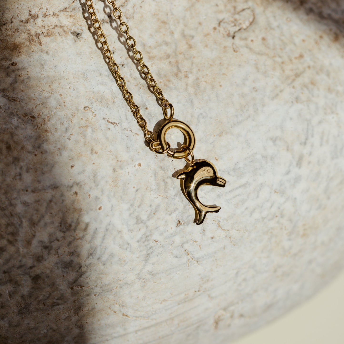 Dolphin Classic Chain Necklace Set Gold