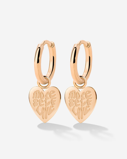 More Self-Love Hoop Set Small Roségold