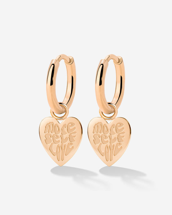 More Self-Love Hoop Set Small Roségold