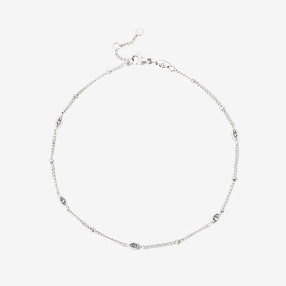 Sparkling Eyes Anklet Silber