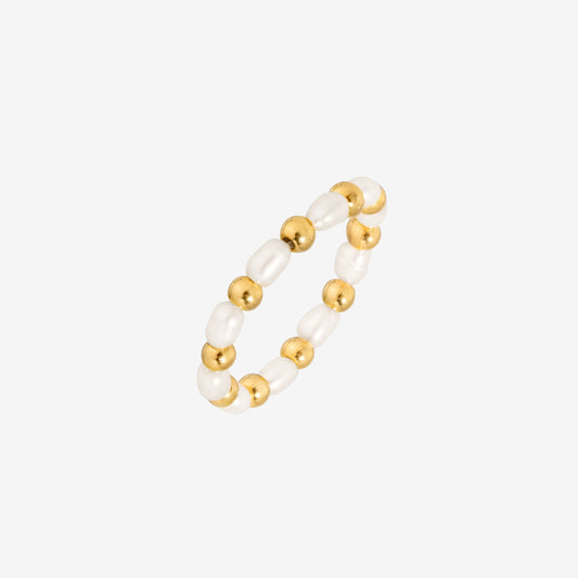 Pearl'n'Beads Ring Gold