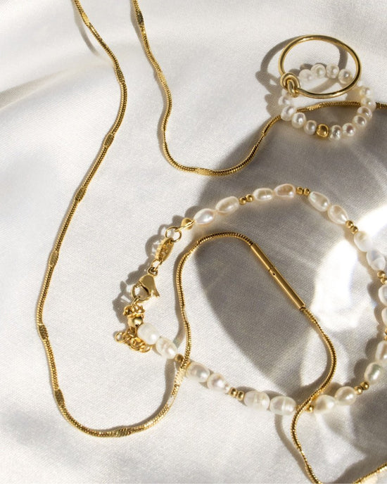 Summertime Pearl Ring Gold