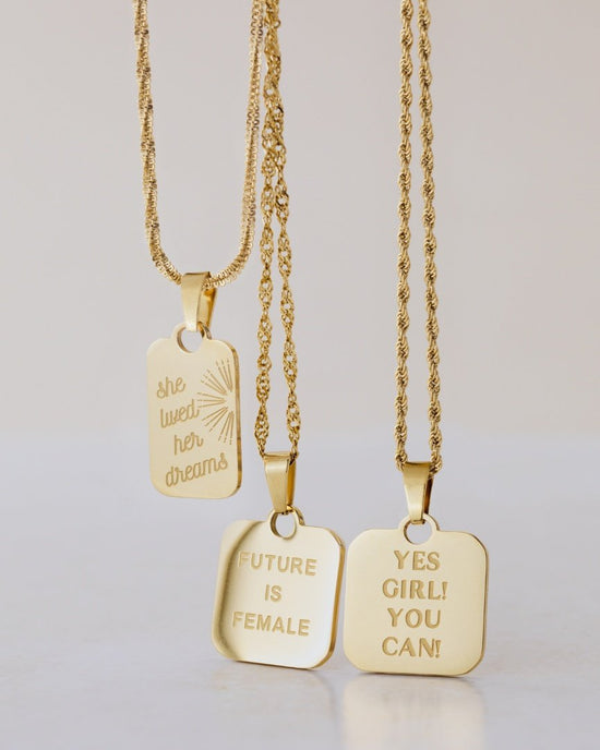 Yes girl! You can! Necklace Silber