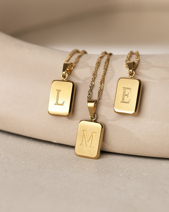 Letter Necklace Roségold