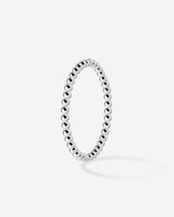 Narrow Sphere Ring Silber