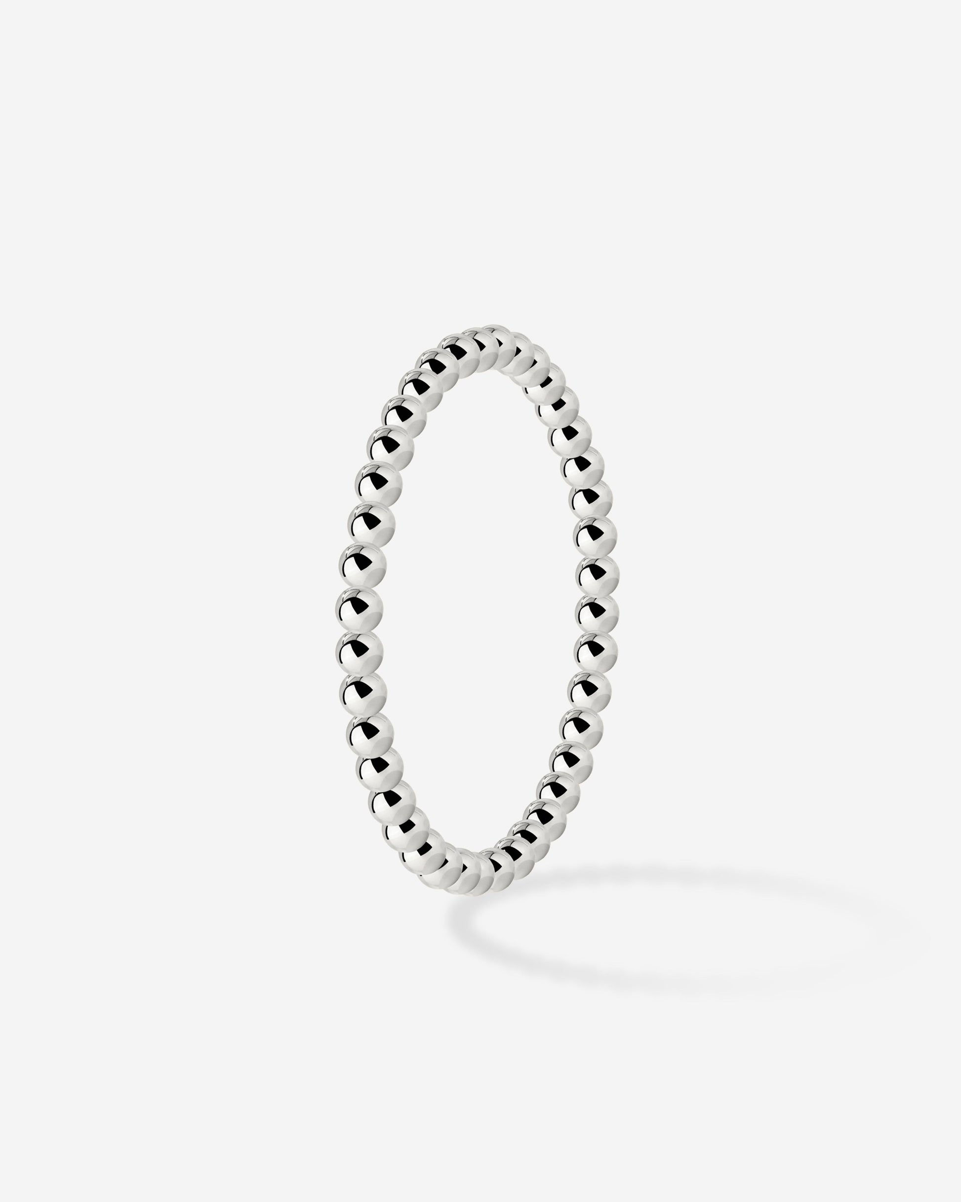 Narrow Sphere Ring Silber
