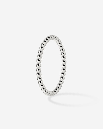 Narrow Sphere Ring Silber