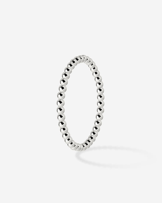 Narrow Sphere Ring Silber