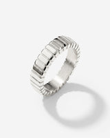 Striped Ring Bold Silber