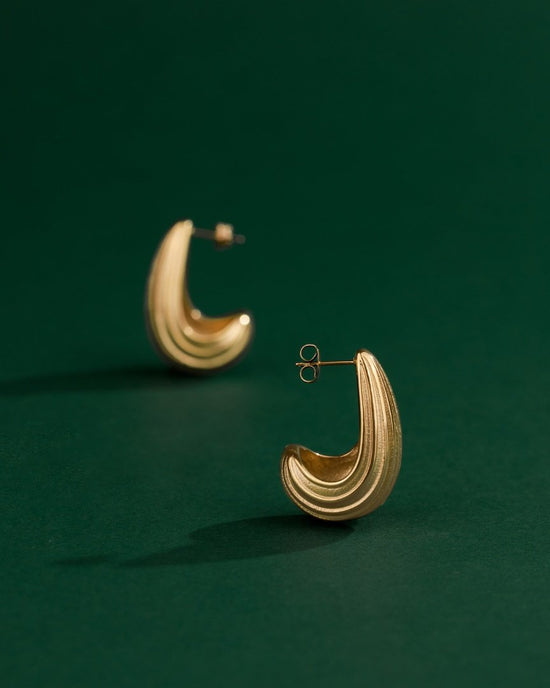 Textured Droplet Studs Small Roségold