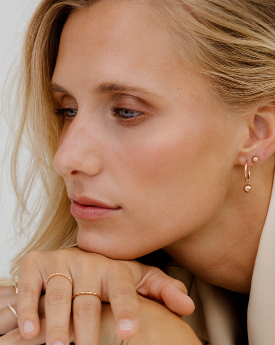 Bubbly Studs Small Roségold