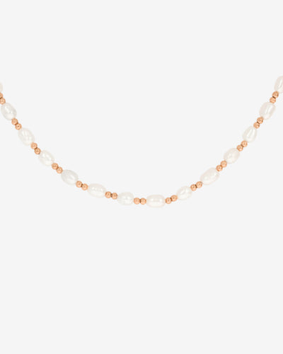 Summertime Pearl Necklace Roségold