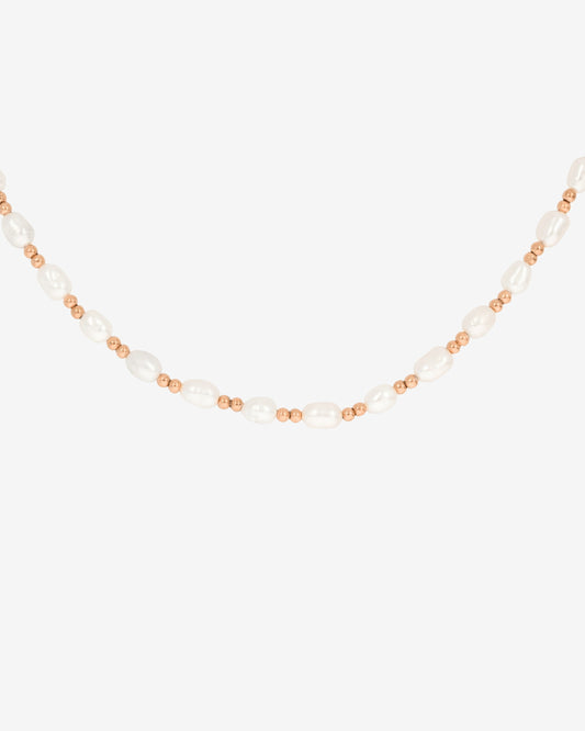 Summertime Pearl Necklace Roségold
