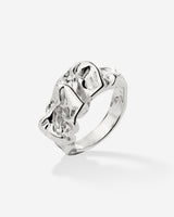 Crinkled Ring Silber